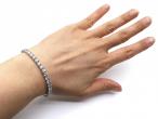 18kt white gold round brilliant cut diamond line bracelet