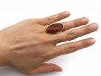 Vintage 9kt yellow gold carnelian dress ring