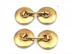 Edwardian onyx, diamond and mother of pearl button cufflinks