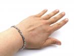 Vintage platinum, sapphire and diamond cross link bracelet
