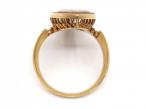 1870s Marquise Shell Cameo Ring in 18kt Yellow Gold