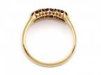 Victorian ruby three stone ring in 18kt yellow gold
