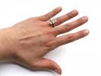 French Belle Époque Diamond & Pearl Vertical Three Stone Ring