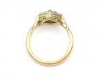 Antique biased square diamond cluster ring in 18kt yellow gold