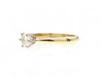 Vintage diamond solitaire engagement ring in 18kt yellow gold