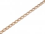 Antique 9kt rose gold oval curb link bracelet