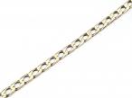 Vintage 9kt yellow gold flat square curb link bracelet