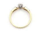 Vintage diamond solitaire engagement ring in 18kt yellow gold