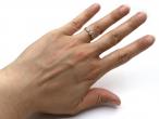 Vintage diamond solitaire engagement ring in 18kt yellow gold