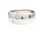 18kt white gold chunky star set diamond ring