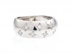 18kt white gold chunky star set diamond ring