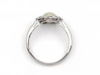 Edwardian natural pearl and diamond floral cluster ring