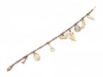 Vintage Charm Bracelet with Eight Charms in 9kt Yellow Gold