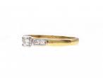 Diamond solitaire engagement ring in 18kt yellow gold