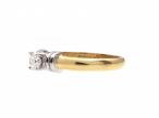 0.27ct round brilliant cut diamond engagement ring