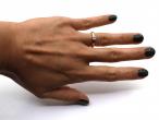 0.23ct square princess cut diamond solitaire in 18kt yellow gold