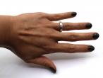 18kt white gold square wedding ring with princess cut diamonds