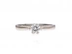 0.26ct round brilliant cut diamond engagement ring