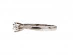 Round brilliant cut diamond solitaire ring in 18kt white gold
