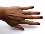 Round brilliant cut diamond solitaire ring in 18kt white gold