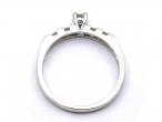 Diamond raised solitaire engagement ring in 18kt white gold