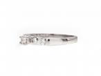 Diamond raised solitaire engagement ring in 18kt white gold