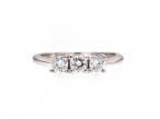 Diamond three stone engagement ring in 18kt white gold