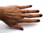 Petite diamond five stone ring in 18kt white gold