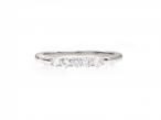 Petite diamond five stone ring in 18kt white gold