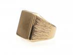 1973 heavy rectangular signet ring in 9kt yellow gold