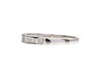 Contemporary princess cut diamond half eternity ring