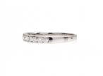 Diamond channel set half eternity ring in 18kt white gold
