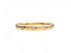 18kt yellow gold five stone diamond wedding ring