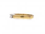 0.12ct round brilliant cut diamond solitaire ring in yellow gold