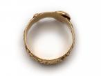 Edwardian 18kt Yellow Gold Carved Buckle Ring