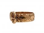 Edwardian 18kt Yellow Gold Carved Buckle Ring
