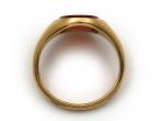 Antique oval carnelian signet ring in 18kt yellow gold