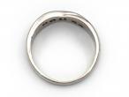 Contemporary five stone diamond crossover ring in 18kt white gold