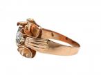 1940s Diamond Flare Cocktail Ring in Rose Gold
