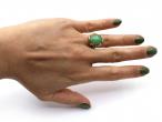 1960s jade and diamond dress ring in 18kt yellow gold
