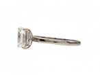 1.00ct emerald cut diamond solitaire ring in platinum