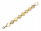Art Nouveau flower and femme portrait bracelet in 18kt yellow gold