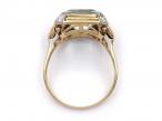 1960s Aquamarine & Diamond Cocktail Ring in 18kt Yellow Gold