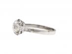 Antique 1.11ct cushion shape Old Mine cut diamond solitaire ring