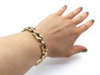 1960s Hungarian 14kt rose and yellow gold textured bracelet