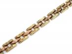 1960s Hungarian 14kt rose and yellow gold textured bracelet