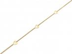 14kt yellow gold floating heart bracelet