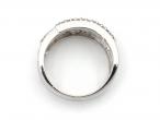 Contemporary four row diamond ring in 18kt white gold