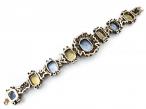 Antique French natural Ceylon blue and yellow sapphire and diamond bracelet/choker
