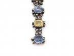 Antique French natural Ceylon blue and yellow sapphire and diamond bracelet/choker